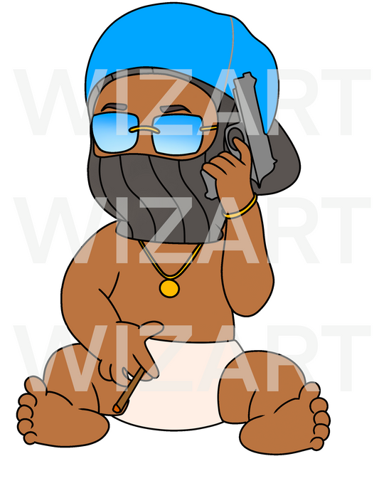 cartoon hood png, cartoon black boy, project baby, cartoon baby hood baby gangsta baby png file