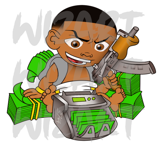 cartoon hood png, cartoon black boy, project baby, cartoon baby hood baby gangsta baby